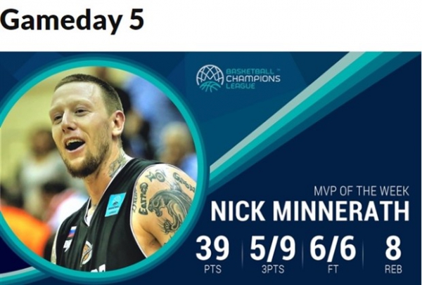 Minnerath Was Named The Best Player Of BCL Game Day 5!